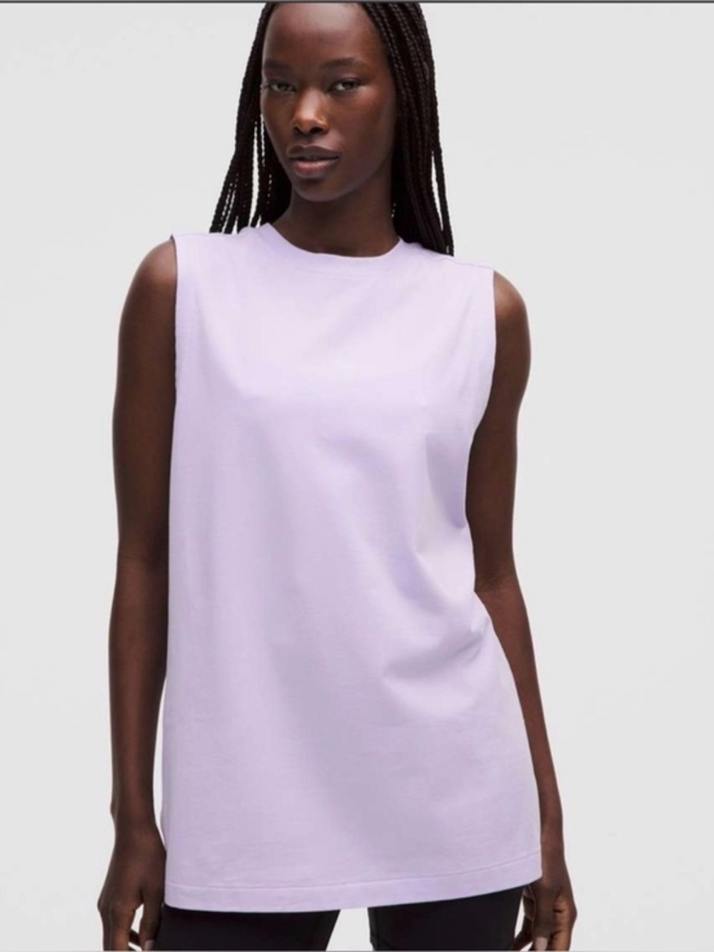 NWT Lululemon All Yours Organic Cotton Tank, Lavender Frost, Medium